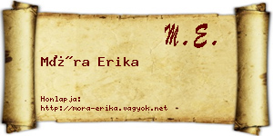 Móra Erika névjegykártya
